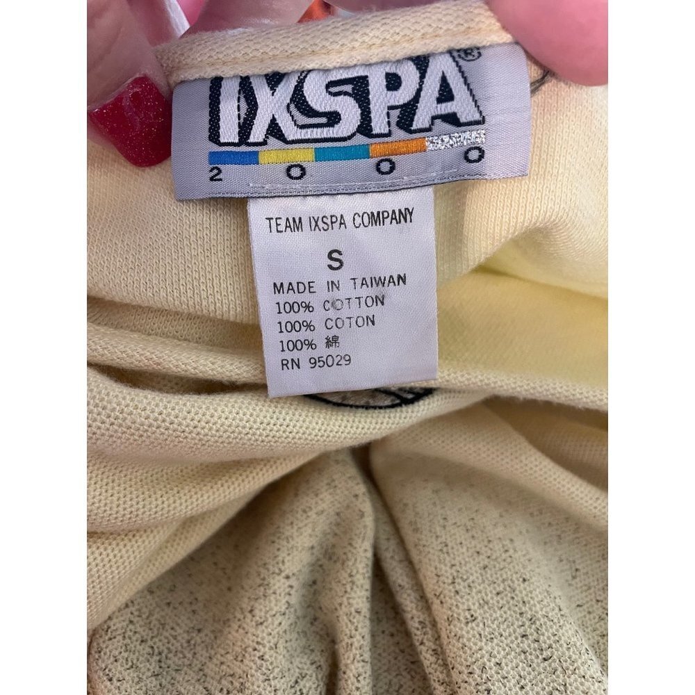 Vintage Y2K IXSpa Yellow Cap Sleeve Cotton Tennis Dress with Pockets Sz S - Picture 7 of 11